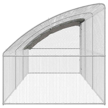 Chicken Cage 3 pcs Silver 600 x 200 x 200 cm Steel and PE