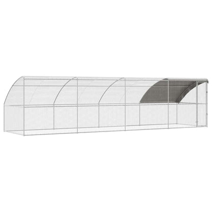 Chicken Cage 4 pcs Silver 800 x 200 x 200 cm Steel and PE