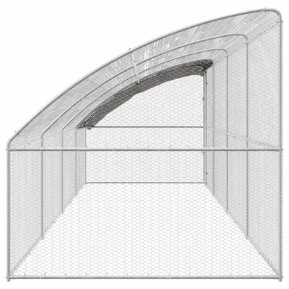 Chicken Cage 4 pcs Silver 800 x 200 x 200 cm Steel and PE