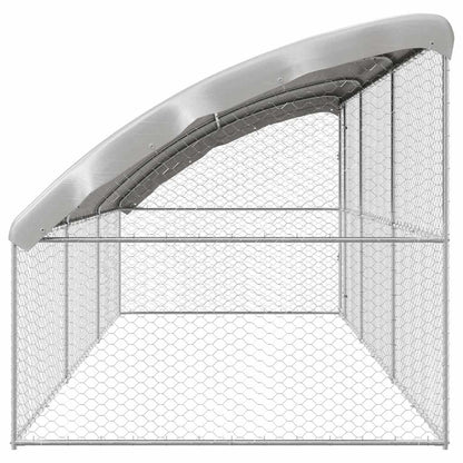 Dog Kennel 3 pcs Silver 6 x 2 x 2 m Galvanised steel
