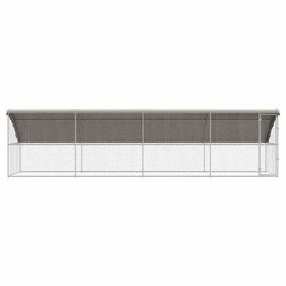 Dog Kennel 4 pcs Silver 8 x 2 x 2 m Galvanised steel