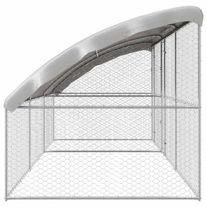 Dog Kennel 3 pcs Silver 6 x 2 x 2 m Galvanised steel