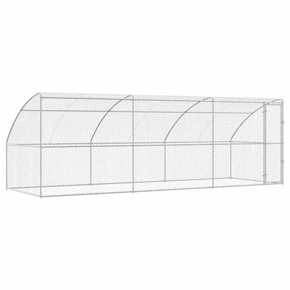 Dog Kennel 3 pcs Silver 6 x 2 x 2 m Galvanised steel