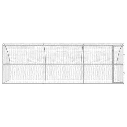 Dog Kennel 3 pcs Silver 6 x 2 x 2 m Galvanised steel