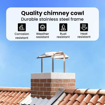 Chimney Hood Silver 40 x 40 x 37.5 cm Stainless Steel