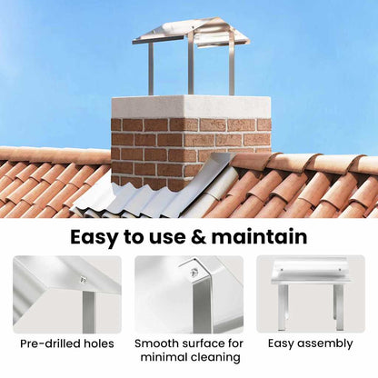 Chimney Hood Silver 40 x 40 x 37.5 cm Stainless Steel