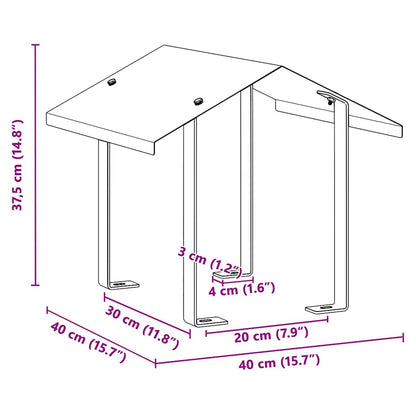 Chimney Hood Silver 40 x 40 x 37.5 cm Stainless Steel