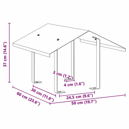 Chimney Hood Silver 50 x 60 x 37 cm Stainless Steel