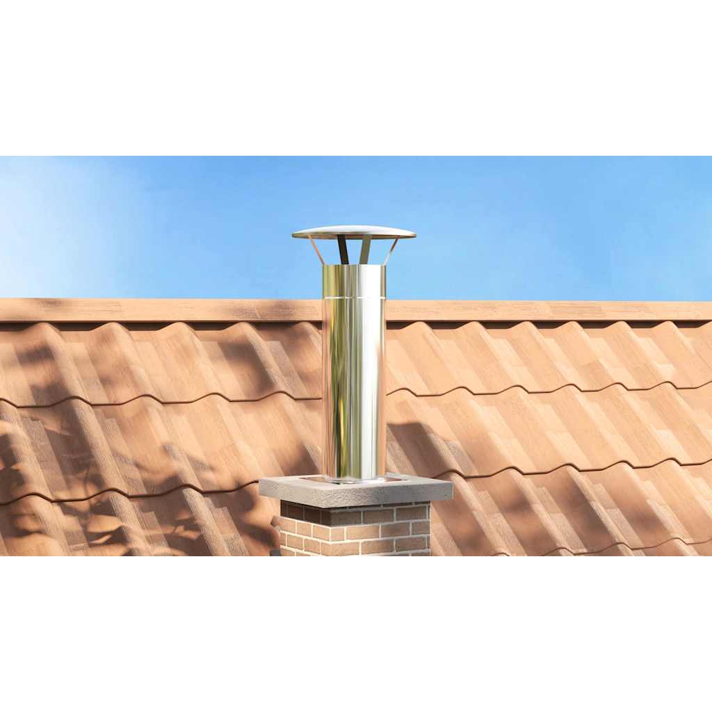 Chimney Head Extension Silver 29 x 29 x 50 cm Stainless Steel