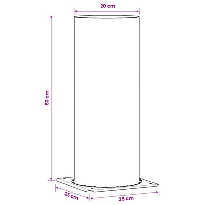 Chimney Head Extension Silver 31 x 31 x 50 cm Stainless Steel