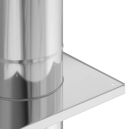 Chimney Extension Silver 25 x 25 x 65 cm Stainless Steel
