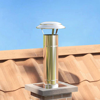 Chimney Extension Silver 25 x 25 x 65 cm Stainless Steel