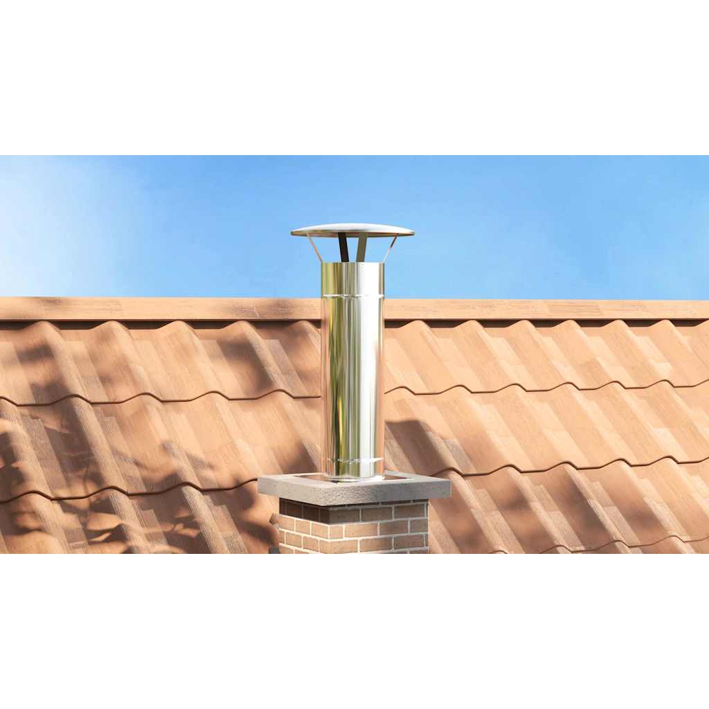 Chimney Extension Silver 35 x 35 x 82 cm Stainless Steel