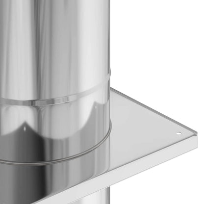 Chimney Extension Silver 25 x 25 x 132 cm Stainless steel