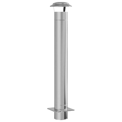 Chimney Extension Silver 25 x 25 x 132 cm Stainless steel