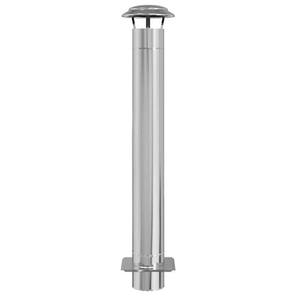 Chimney Extension Silver 25 x 25 x 132 cm Stainless steel
