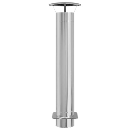 Chimney Extension Silver 35 x 35 x 132 cm Stainless steel