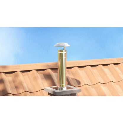 Rain Cover Chimney Silver 20 x 20 x 18 cm Stainless Steel