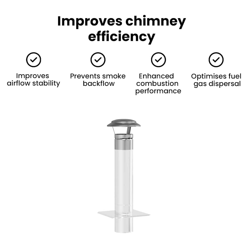 Rain Cover Chimney Silver 20 x 20 x 18 cm Stainless Steel