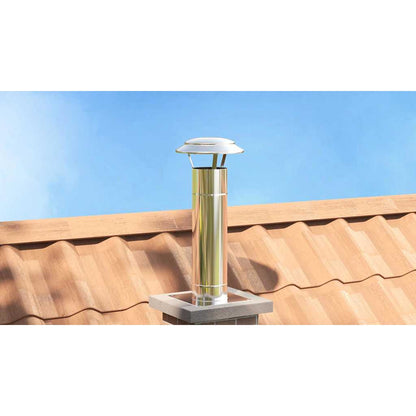 Rain Cover Chimney Silver 25 x 25 x 20 cm Stainless Steel