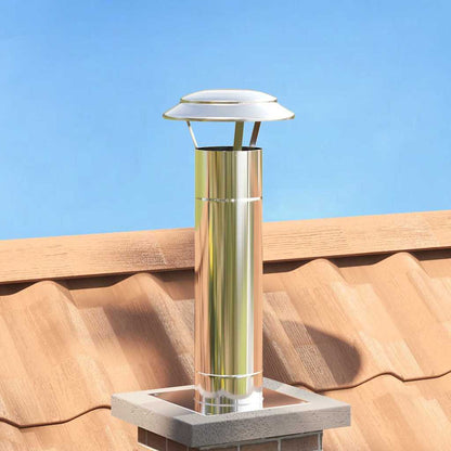 Rain Cover Chimney Silver 25 x 25 x 20 cm Stainless Steel