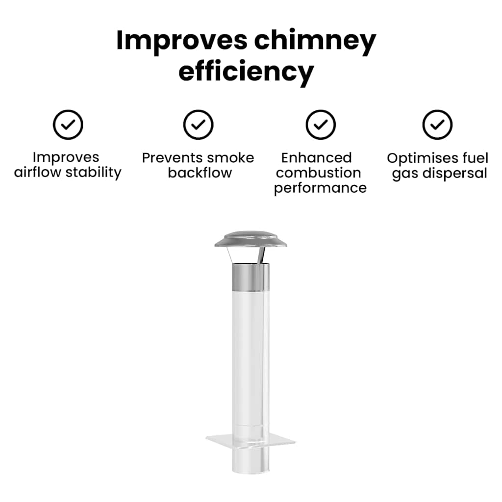 Rain Cover Chimney Silver 25 x 25 x 20 cm Stainless Steel