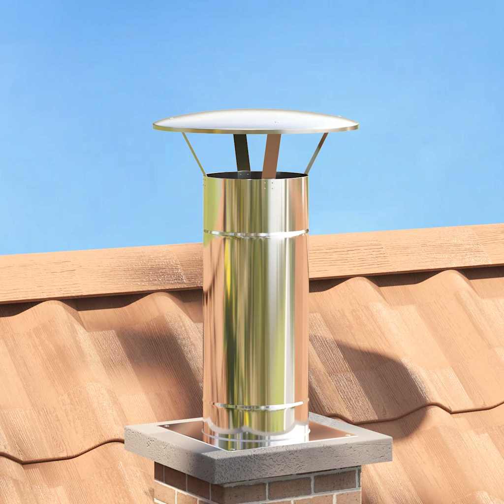Rain Cover Chimney Silver 35 x 35 x 20 cm Stainless Steel