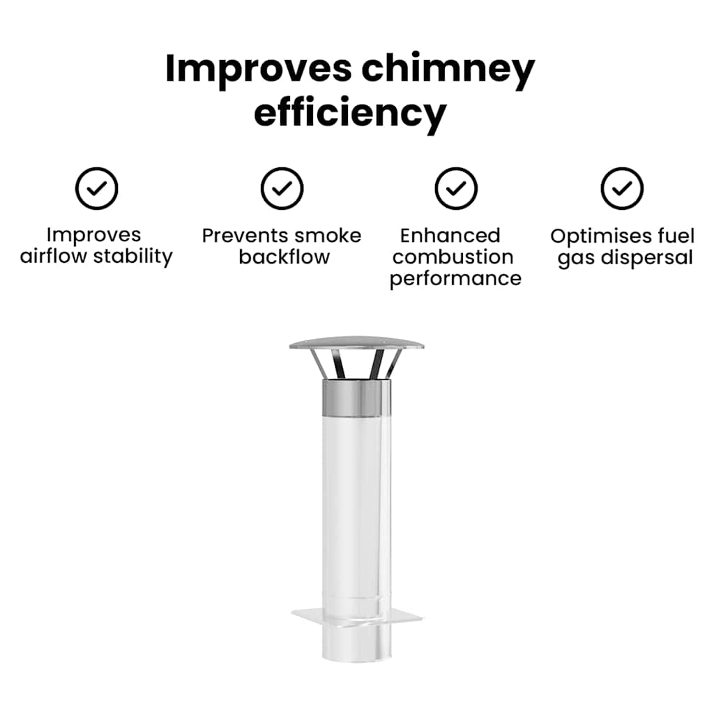Rain Cover Chimney Silver 35 x 35 x 20 cm Stainless Steel
