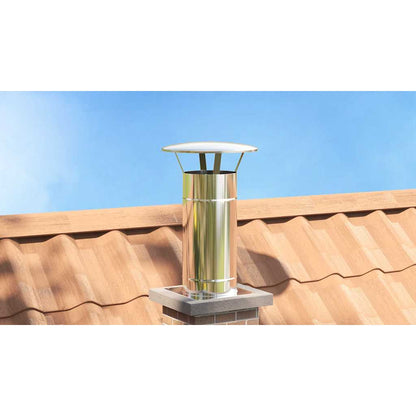 Rain Cover Chimney Silver 35 x 35 x 20 cm Stainless Steel