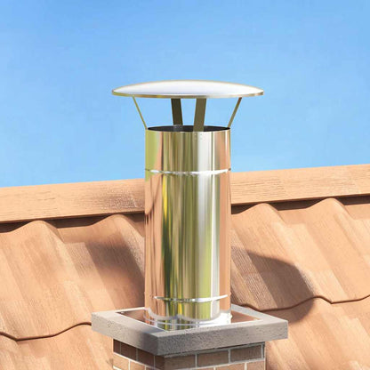 Rain Cover Chimney Silver 35 x 35 x 20 cm Stainless Steel