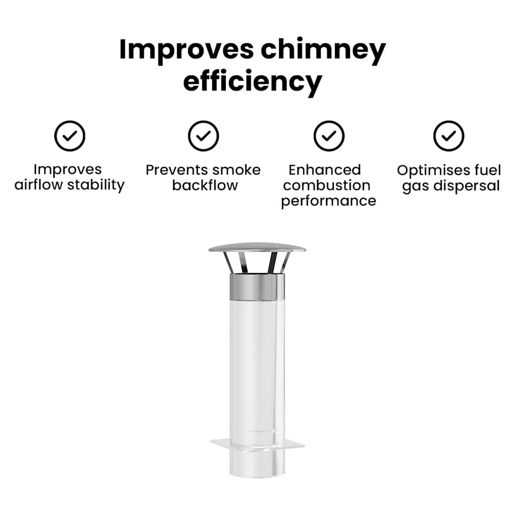 Rain Cover Chimney Silver 35 x 35 x 20 cm Stainless Steel