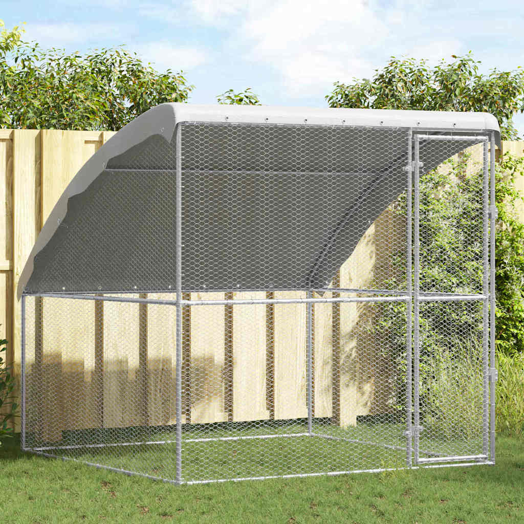 Chicken Cage Silver 2 x 2 x 2 m Galvanised Steel