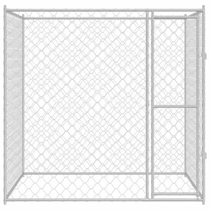 Dog Cage Silver 200 x 200 x 200 cm Galvanised Steel