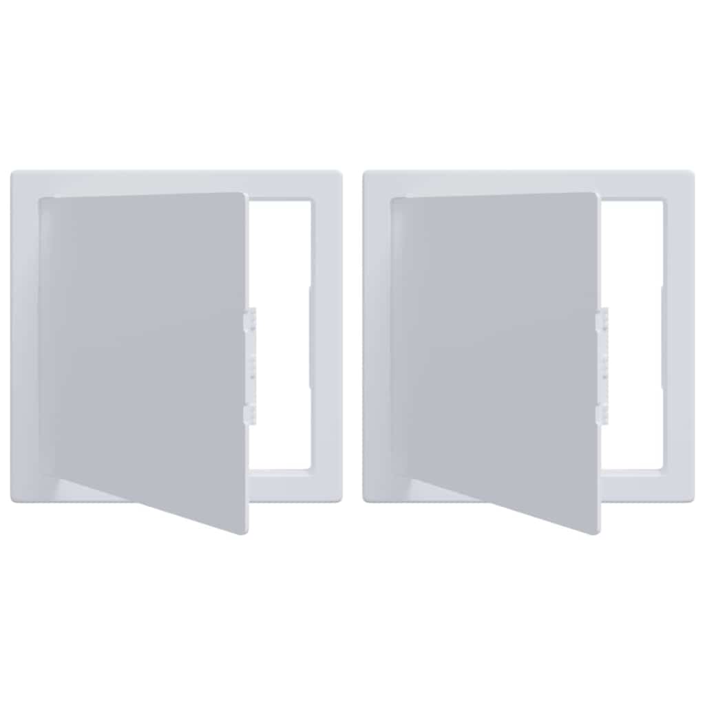 Access Panels 2 pcs White 15 x 15 cm ABS Plastic