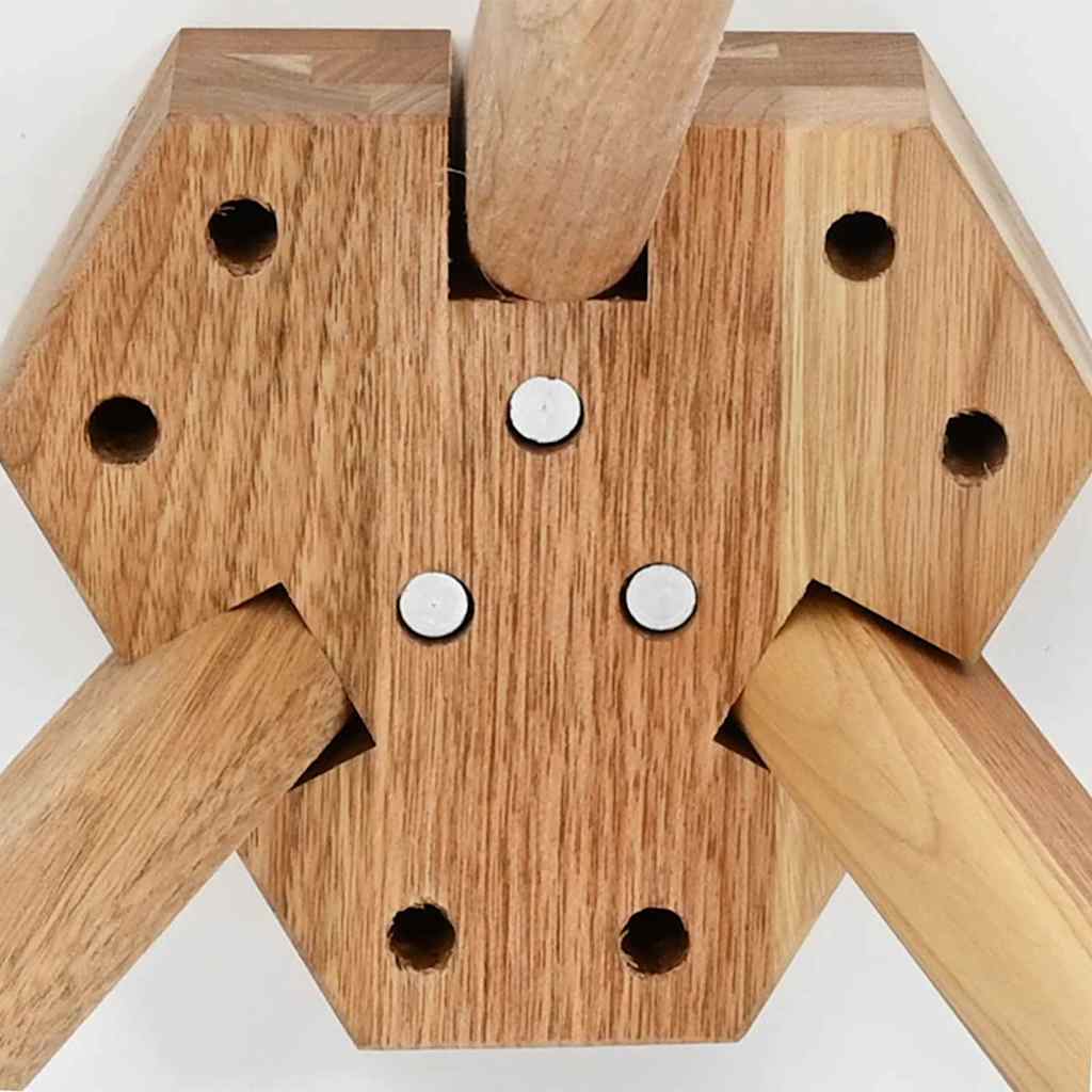 Coffee Table 3 pcs Brown Solid Walnut Wood