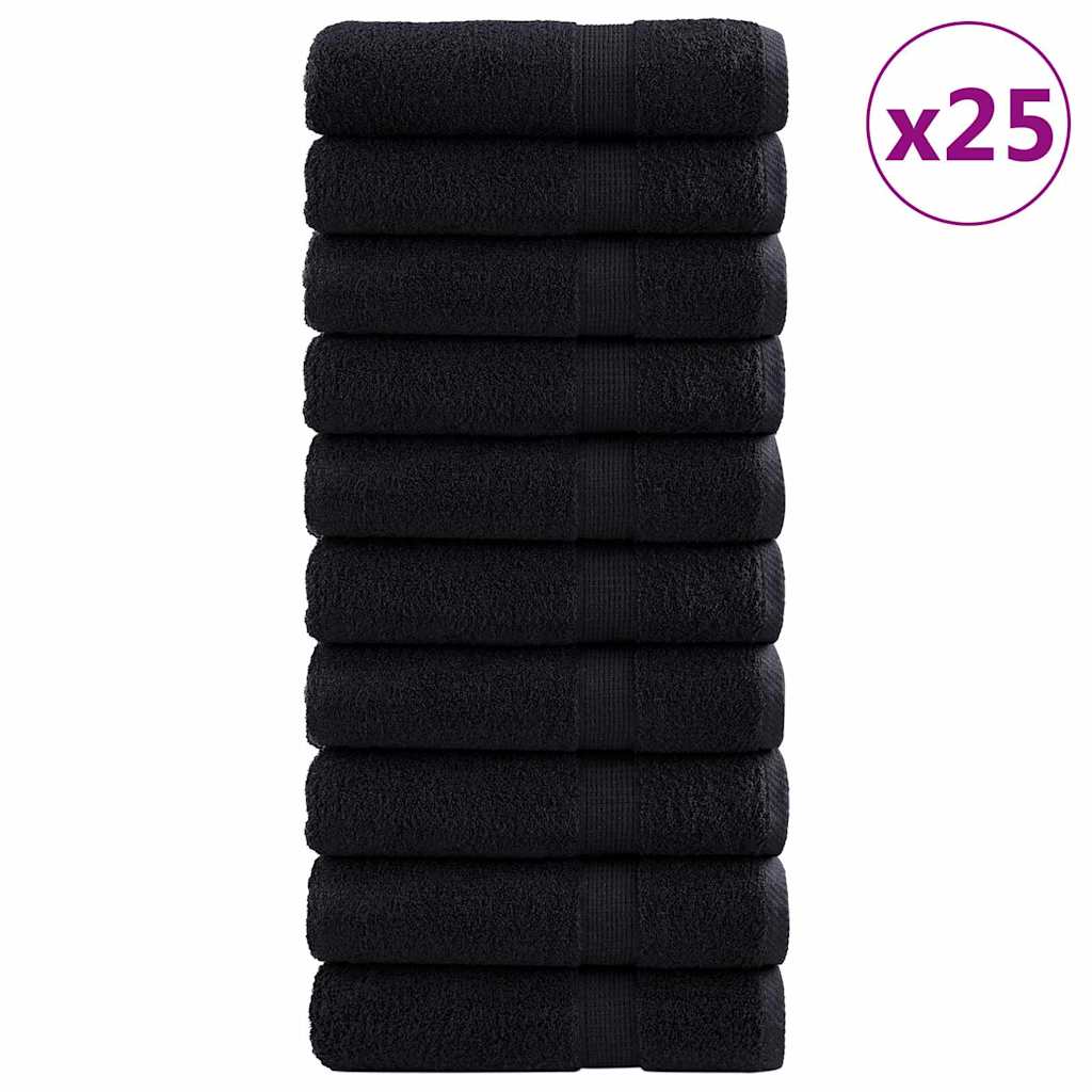 Guest Towel SOLUND 25 pcs Black 70 x 140 cm 550 gsm