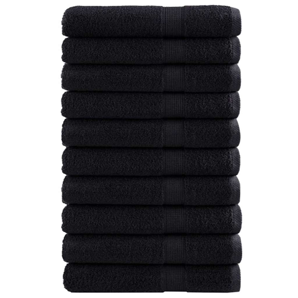 Guest Towel SOLUND 25 pcs Black 80 x 200 cm 550 gsm