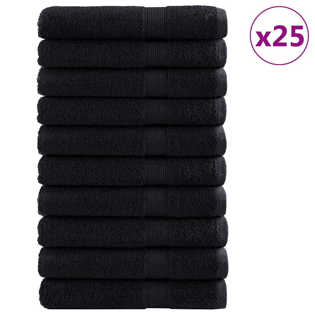 Guest Towel SOLUND 25 pcs Black 100 x 200 cm 550 gsm