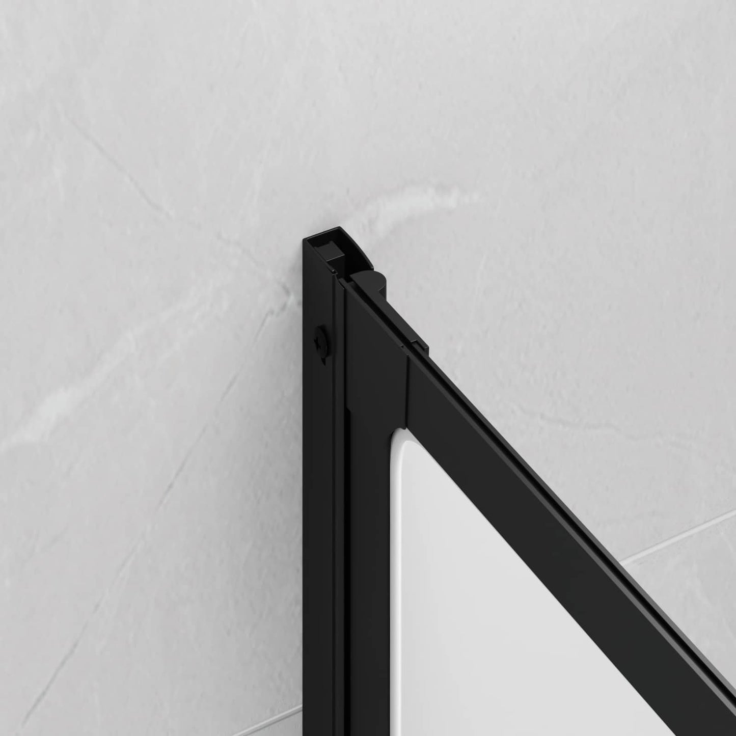 Shower Screen Folding Black 132 x 2 x 140 cm Aluminium and PP