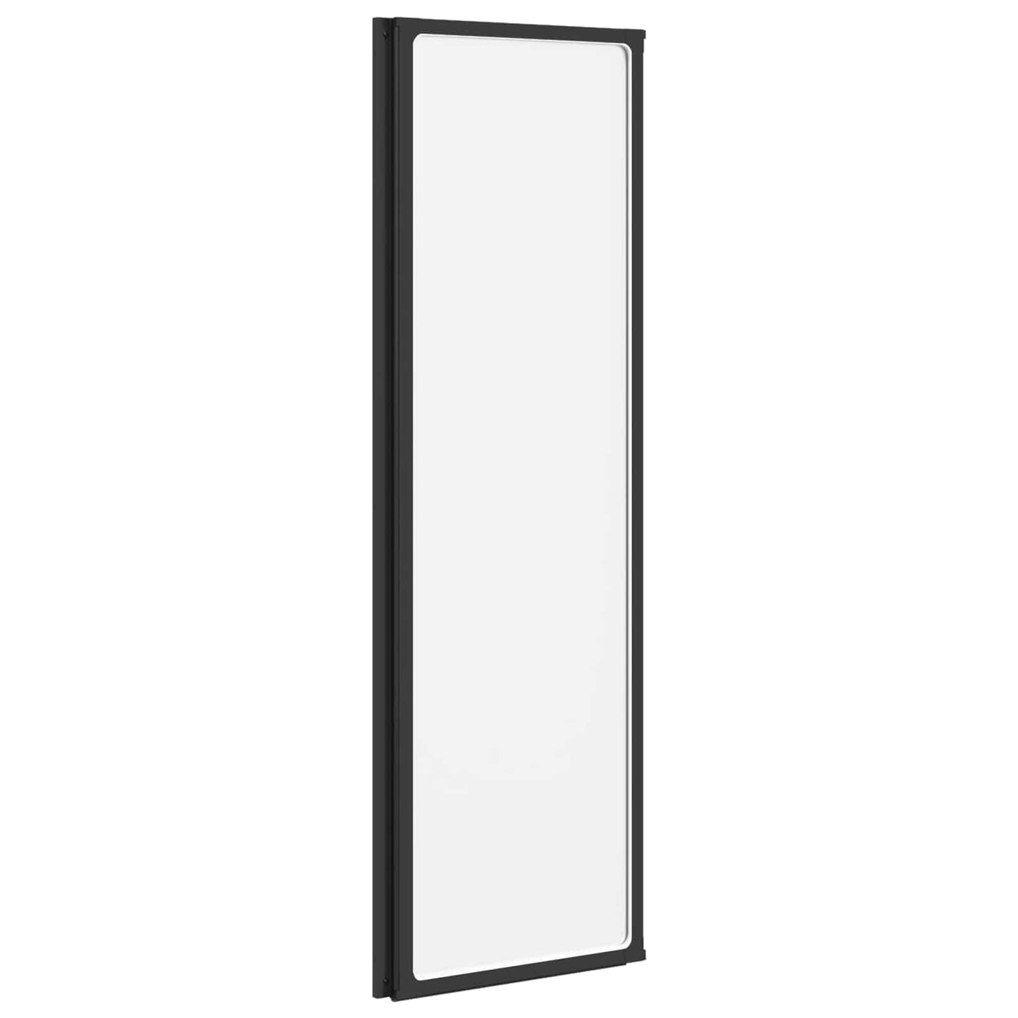 Shower Screen Folding Black 132 x 2 x 140 cm Aluminium and PP