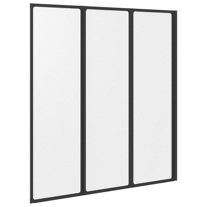 Shower Screen Folding Black 132 x 2 x 140 cm Aluminium and PP