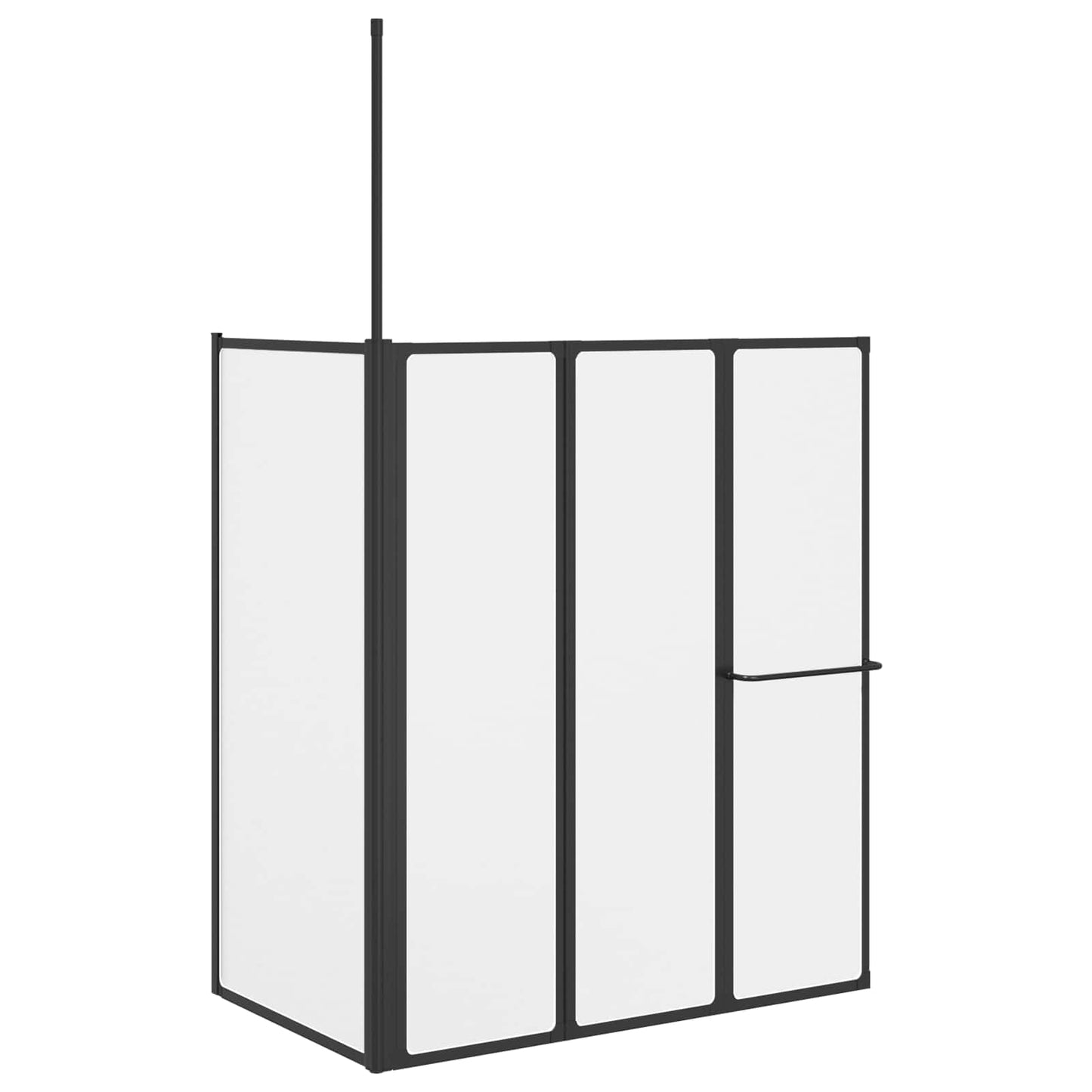 Shower Screen Folding White Aluminium