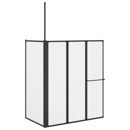 Shower Screen Folding White Aluminium