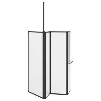 Shower Screen Folding White Aluminium