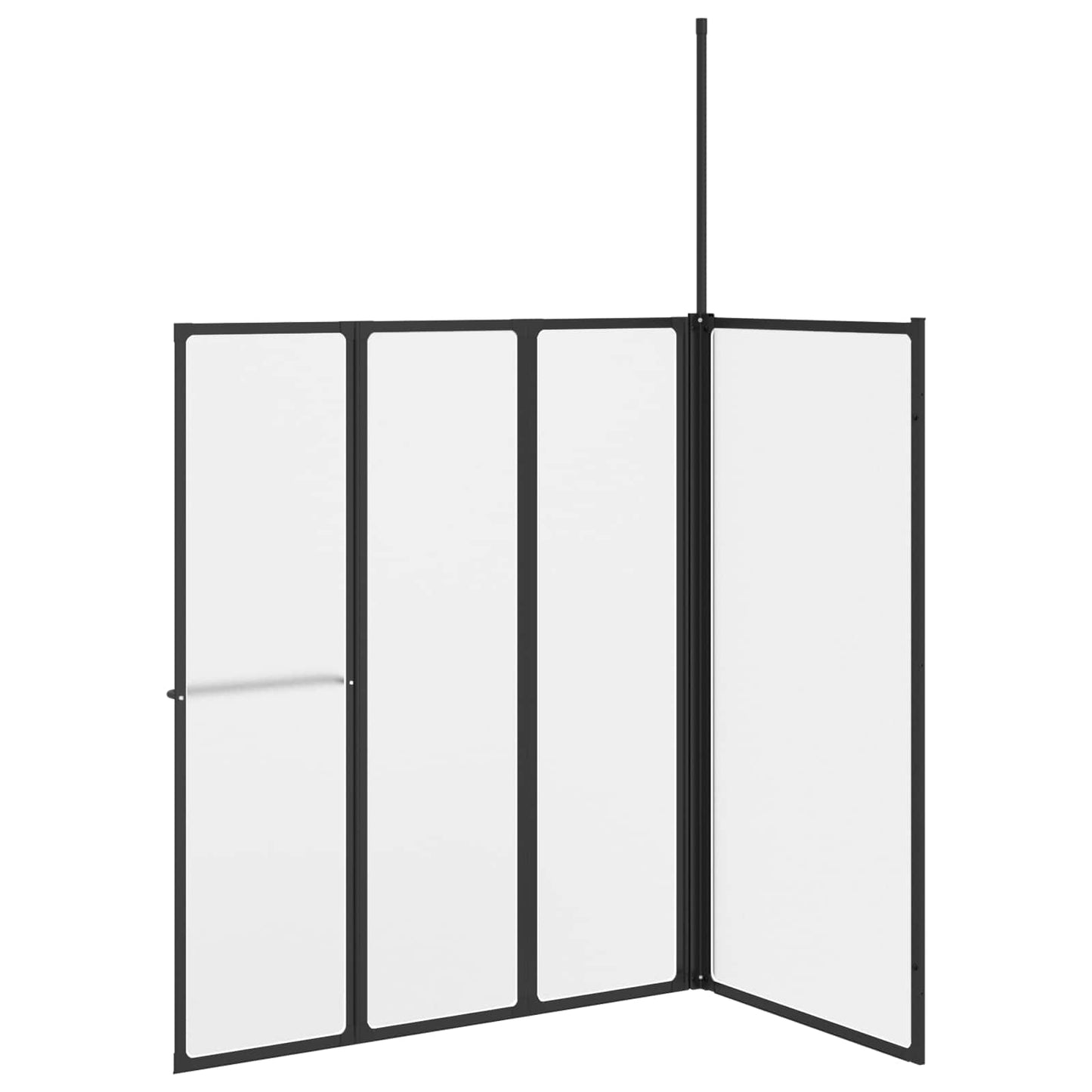 Shower Screen Folding White Aluminium