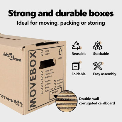 Moving Box 20 pcs Natural 59 x 31.5 x 31.5 cm Cardboard