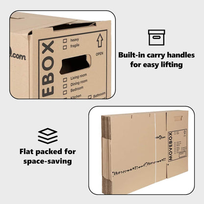 Moving Box 20 pcs Natural 59 x 31.5 x 31.5 cm Cardboard