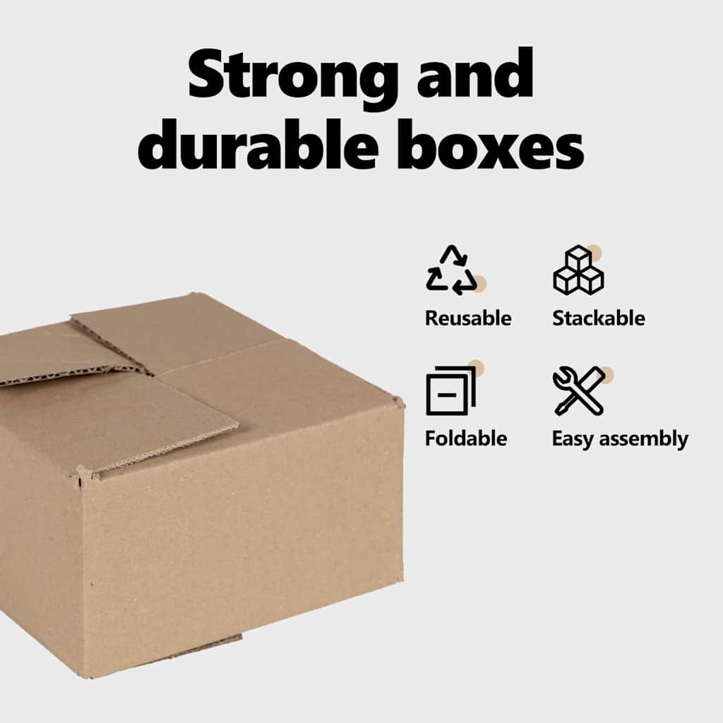 Folding Box 50 pcs Natural 15 x 15 x 8 cm Cardboard