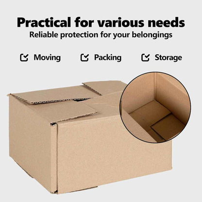 Folding Box 50 pcs Natural 20 x 15 x 10 cm Cardboard