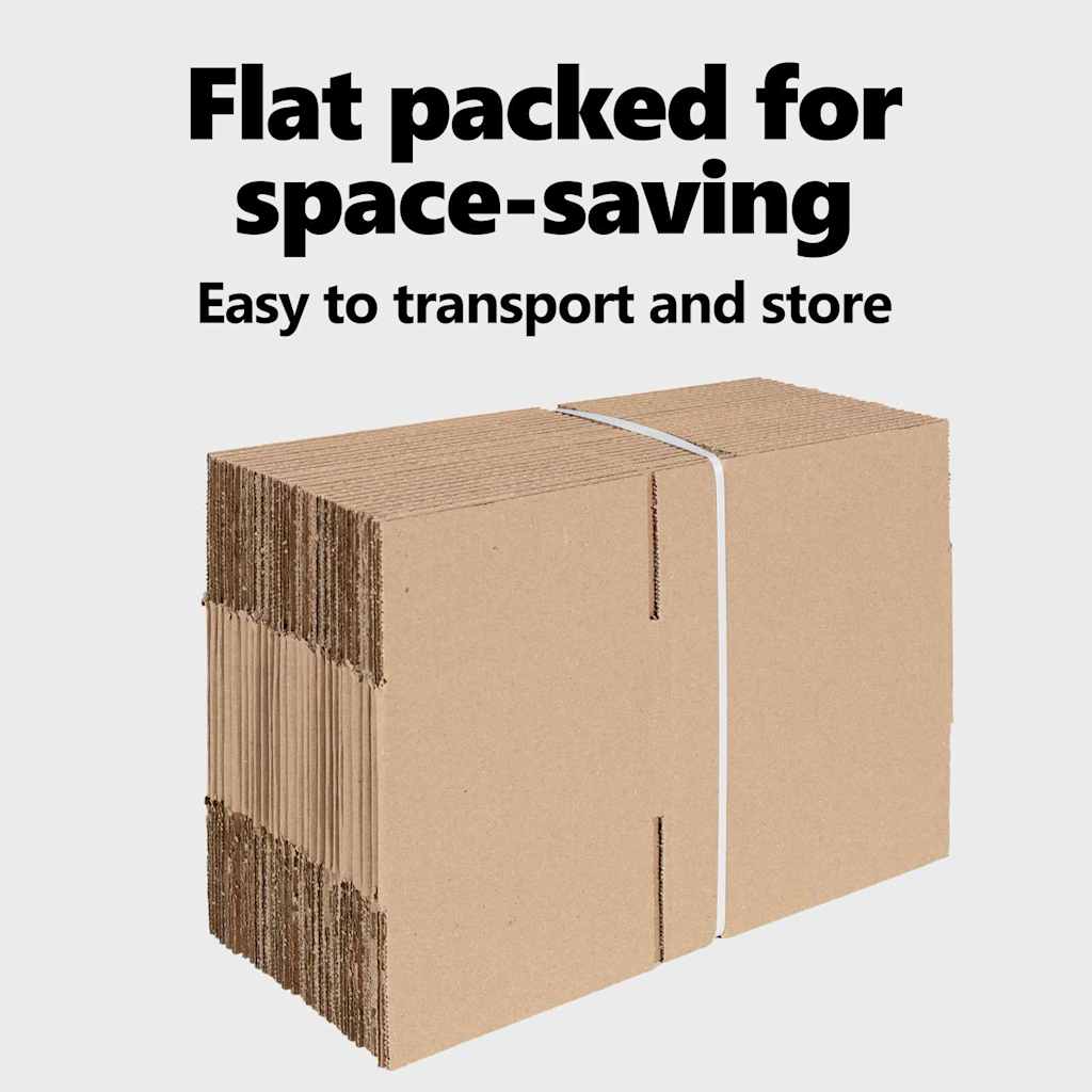 Folding Box 50 pcs Natural 20 x 15 x 10 cm Cardboard